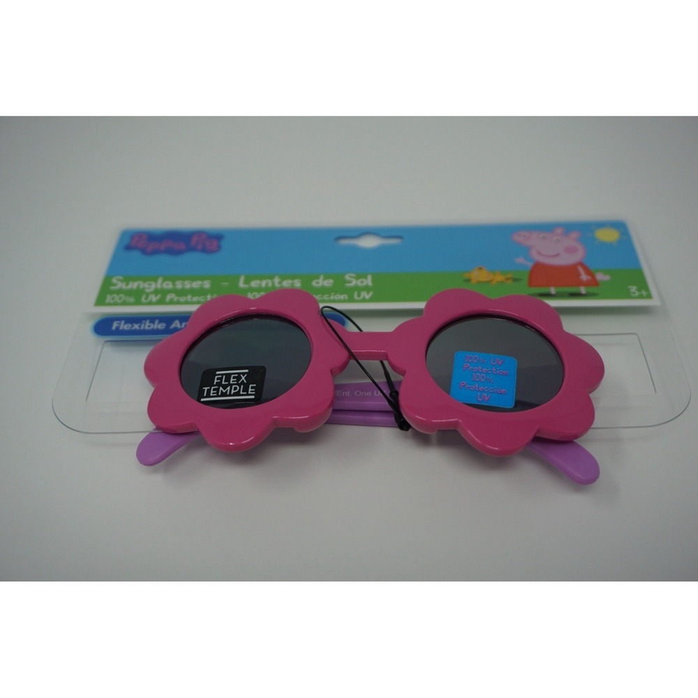 Peppa Pig Sunglasses Girls‎ One Size Pink Flower Frame Kids 100% UV Protection